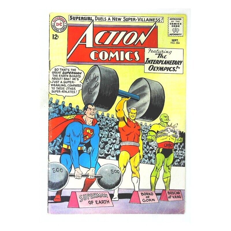 Action Comics (1938 series) #304 in Fine minus condition. DC comics [y|