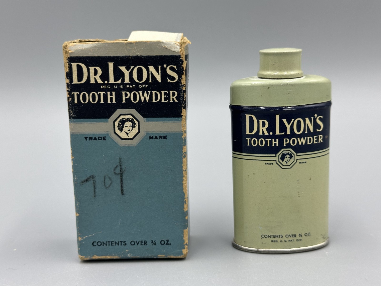 Vintage DR LYON\'s Full TOOTH POWDER TIN Dental WATKINS Advertising Vintage DR LYON\'s Full TOOTH POWDER TIN Dental WATKINS Advertising