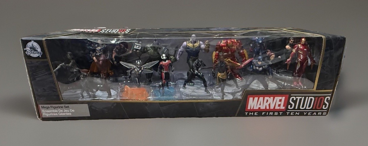DISNEY STORE MARVEL STUDIO 10th ANNIVERSARY SERIES MEGA FIGURES 20-PIECE SET DISNEY STORE MARVEL STUDIO 10th ANNIVERSARY SERIES MEGA FIGURES 20-PIECE SET