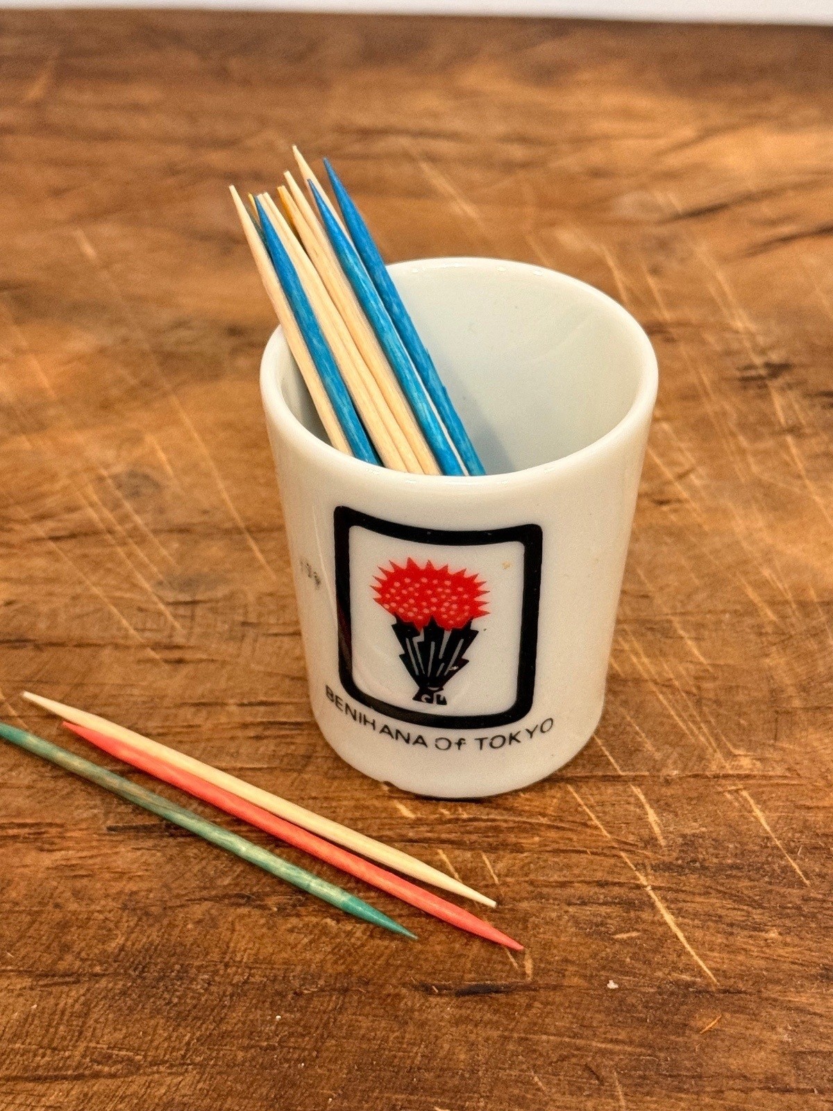 Vintage Benihana of Tokyo white porcelain toothpick/match holder Vintage Benihana of Tokyo white porcelain toothpick/match holder