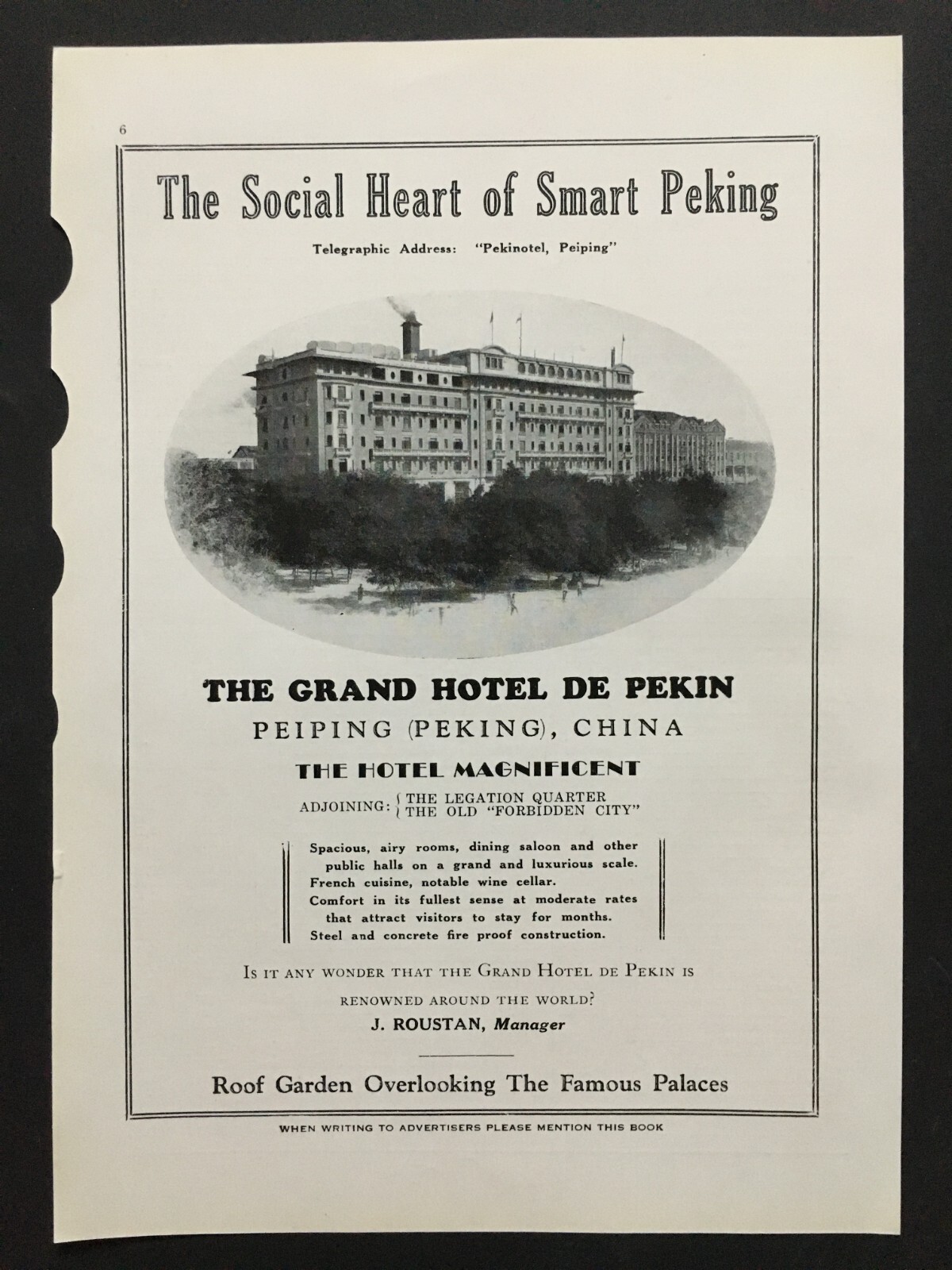 30\'s THE GRAND HOTEL DE PEKING China Ad Advertising 7in x 10in 30\'s THE GRAND HOTEL DE PEKING China Ad Advertising 7in x 10in