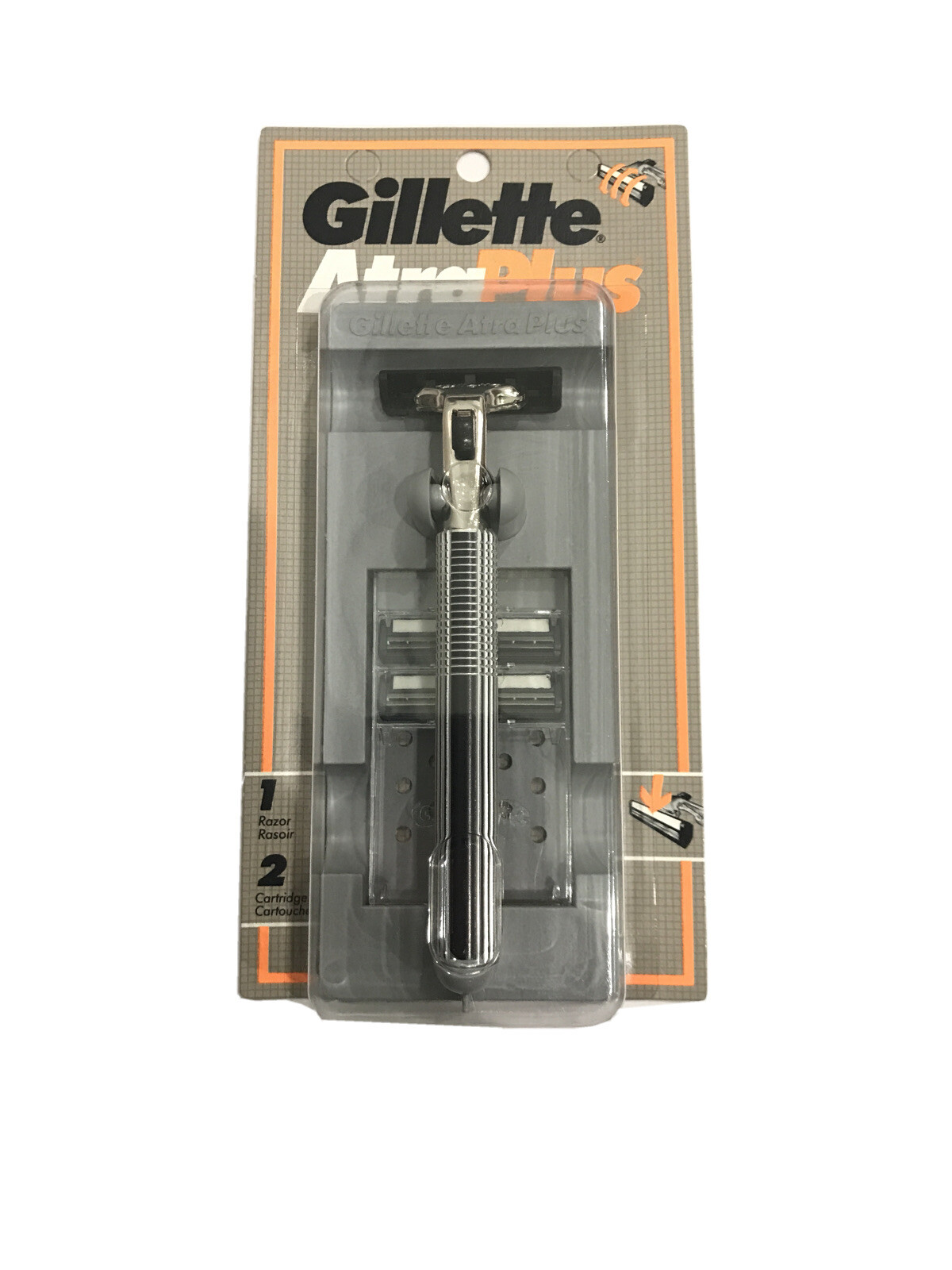 Vintage 1990 Brand New Gillette Atra Plus Metal Razor w/ 2 Cartridges Made in US Vintage 1990 Brand New Gillette Atra Plus Metal Razor w/ 2 Cartridges Made in US