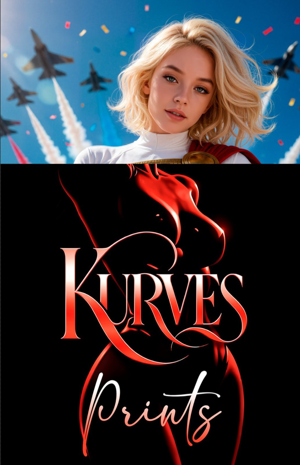 POWER GIRL V3 | VIRGIN NT | SINGLE COVER PRINT | KURVES COMICS
