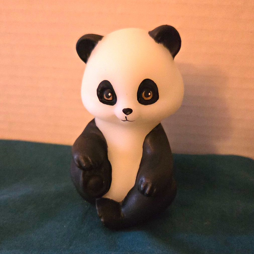 MINT Fenton Satin Glass Panda Bear Figurine