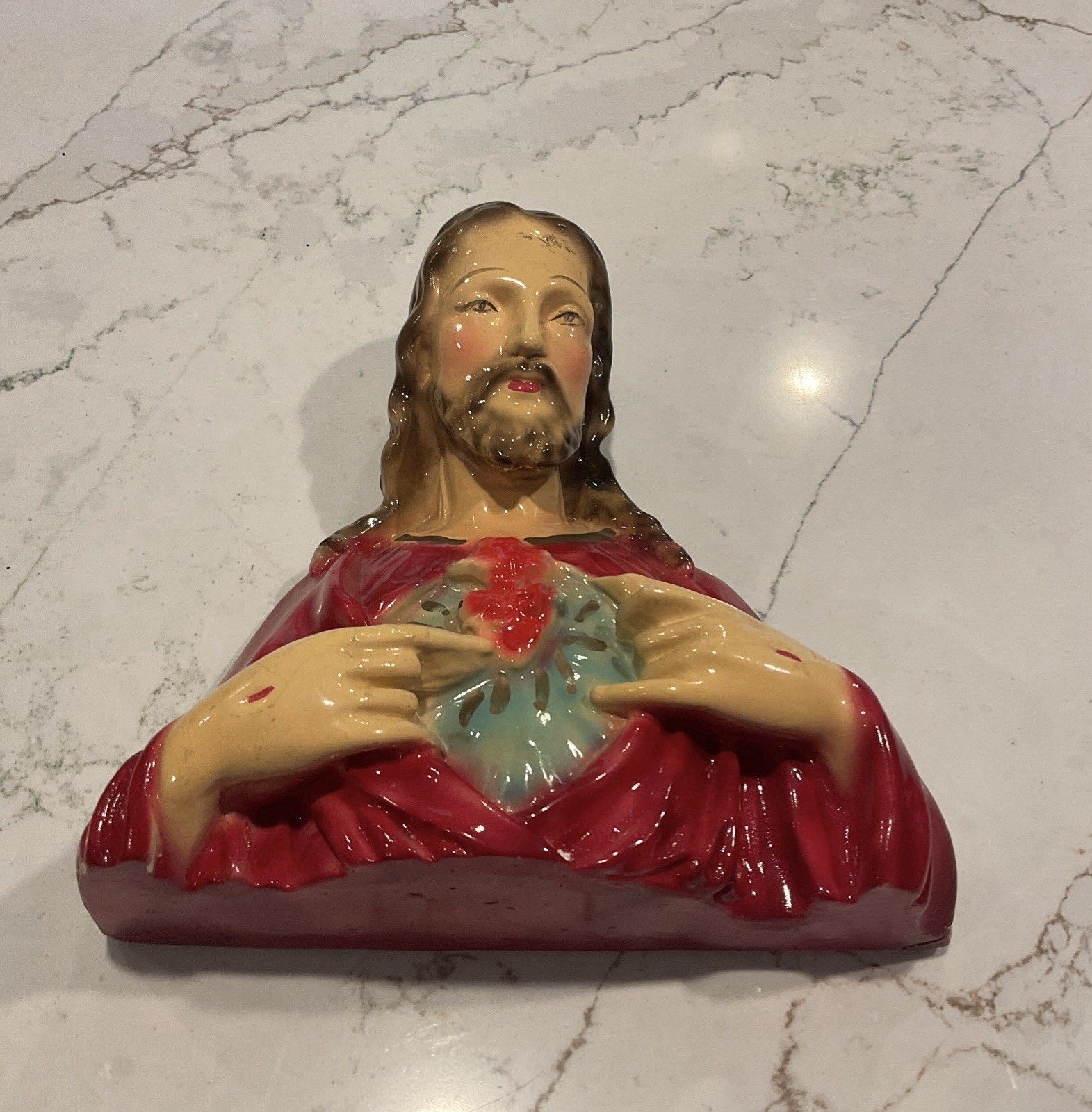 Vintage Religious Jesus Christ Chalk Wear Sacred Heart Vintage Religious Jesus Christ Chalk Wear Sacred Heart