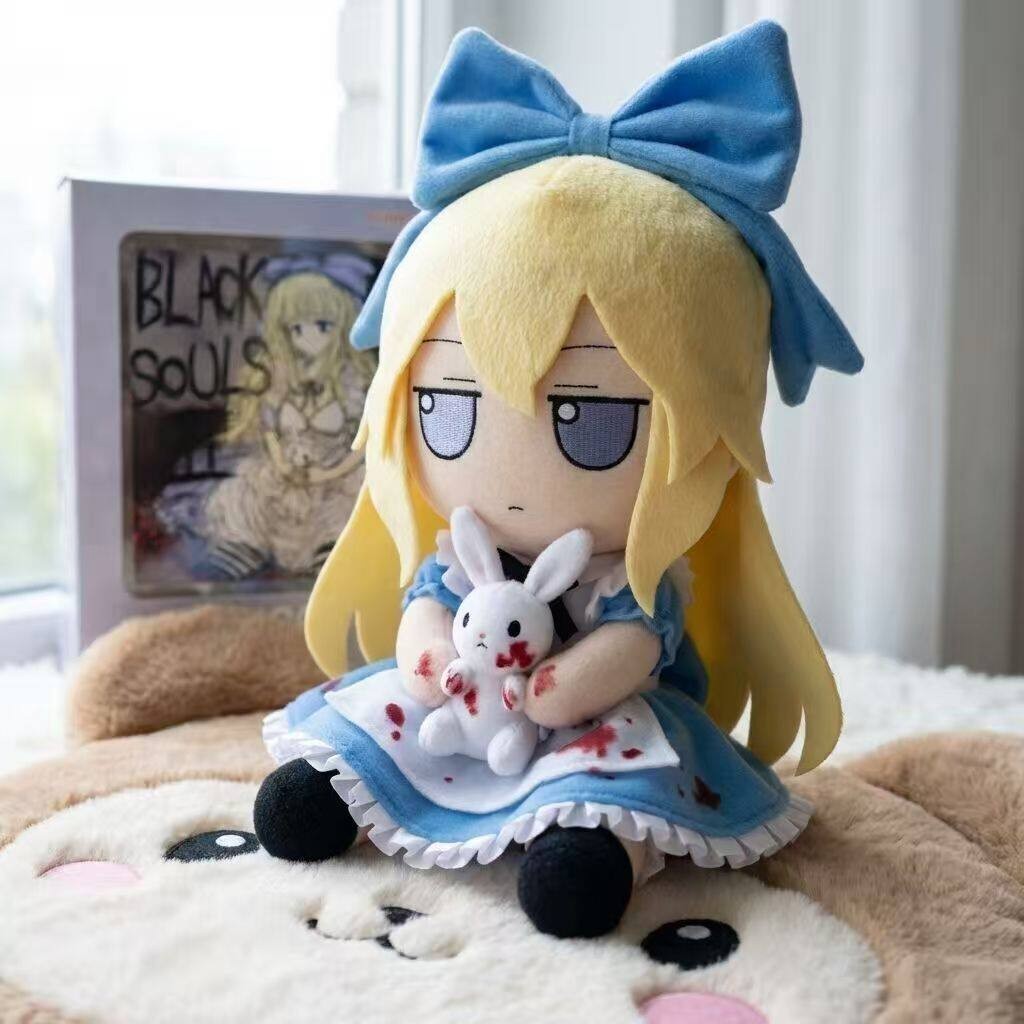 Anime Black Souls Alice fumo Plush Doll Clothes+Cloak Stuffed Cotton Toy Gift Anime Black Souls Alice fumo Plush Doll Clothes+Cloak Stuffed Cotton Toy Gift