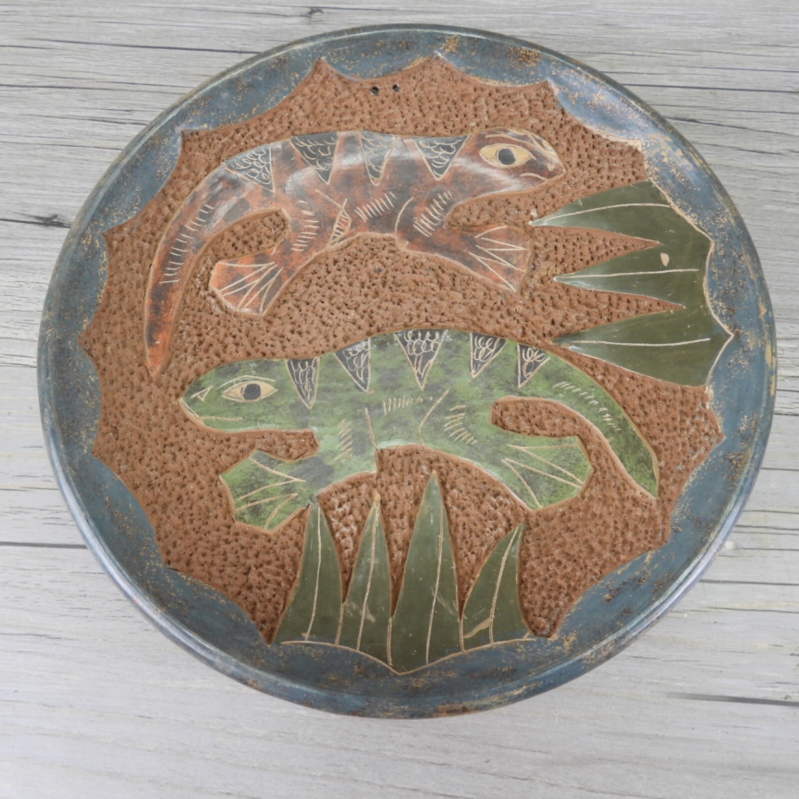 Vintage San Juan De Oriente Art Pottery Plate By Denny Antoni Martines Vintage San Juan De Oriente Art Pottery Plate By Denny Antoni Martines
