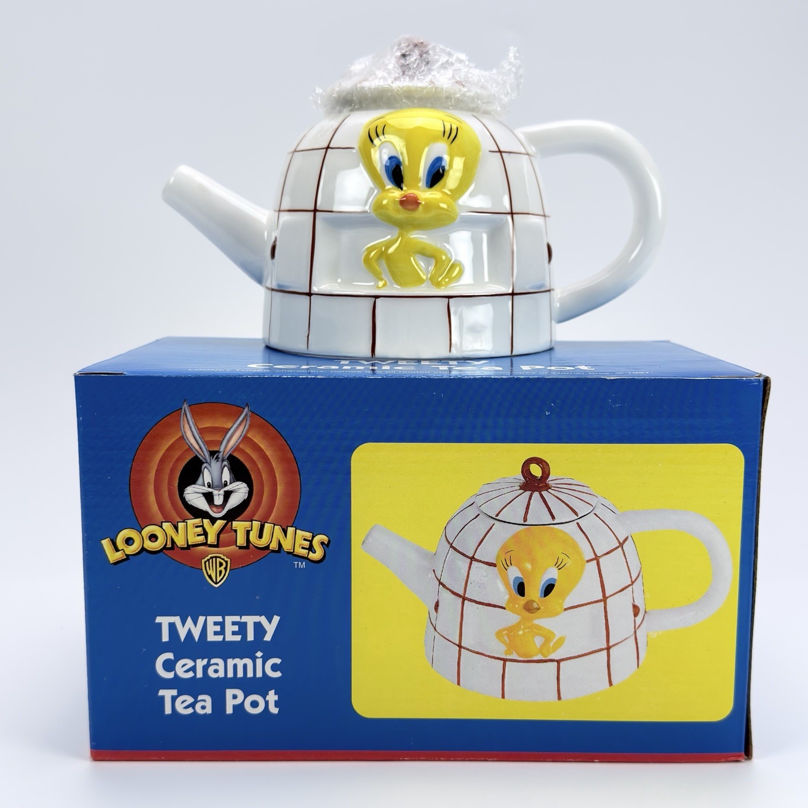 Tweety Bird Ceramic Tea Pot with Lid 1997 Looney Tunes Warner Bros Vintage New Tweety Bird Ceramic Tea Pot with Lid 1997 Looney Tunes Warner Bros Vintage New