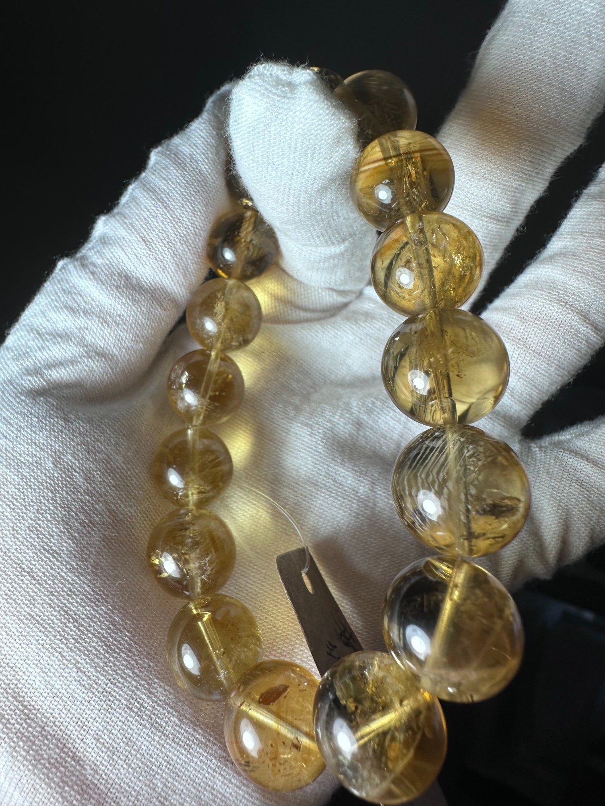 Premium Natural Citrine Quartz Bracelet 13.5mm Large Beads High Quality Genuine Premium Natural Citrine Quartz Bracelet 13.5mm Large Beads High Quality Genuine