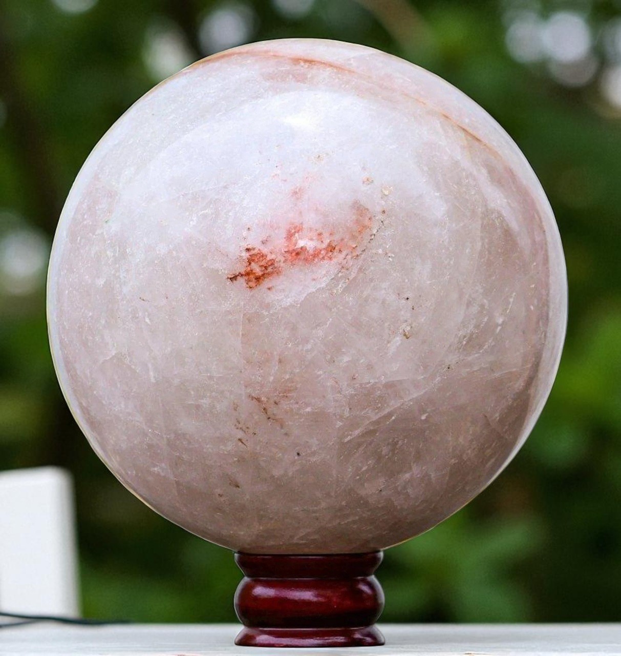 HUGE 150MM Red Azeztulite Crystal Sphere Chakra Healing Energy Gemstone Ball HUGE 150MM Red Azeztulite Crystal Sphere Chakra Healing Energy Gemstone Ball