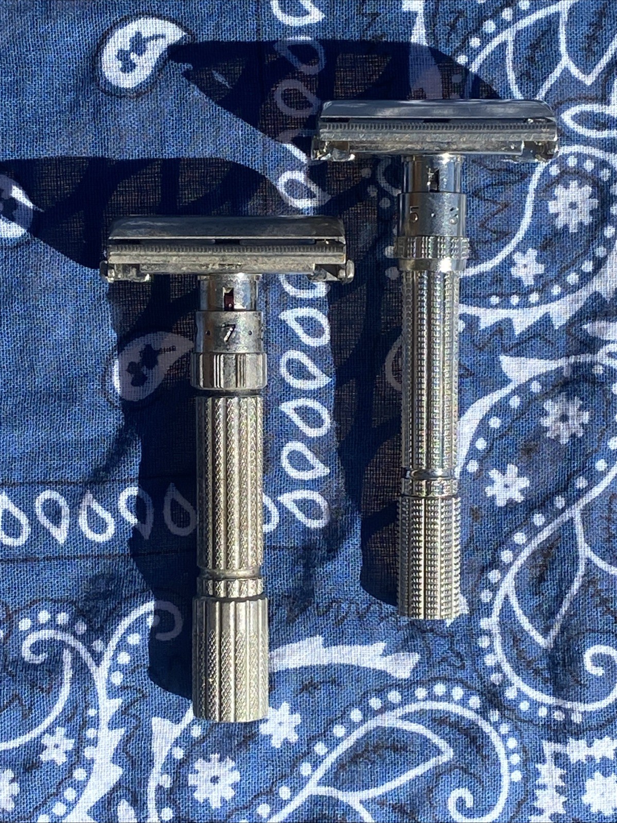 Vintage Gillette WEATHERED FATBOY G3 & Better Condition SLIM Adjustable K1 Razor