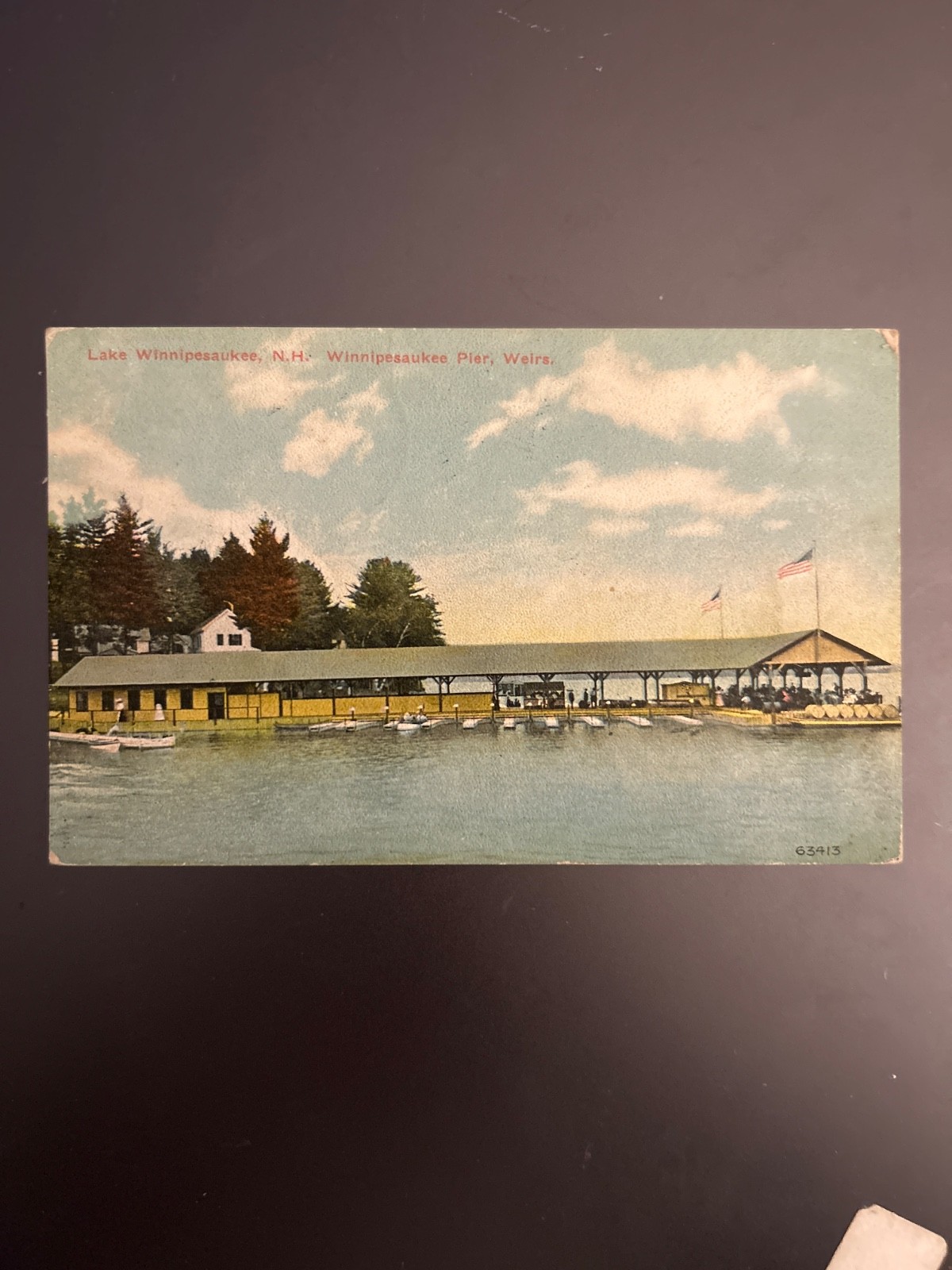 1913 lake Winnipesaukee New Hampshire, Winnipesaukee Pier Weirs 1913 lake Winnipesaukee New Hampshire, Winnipesaukee Pier Weirs