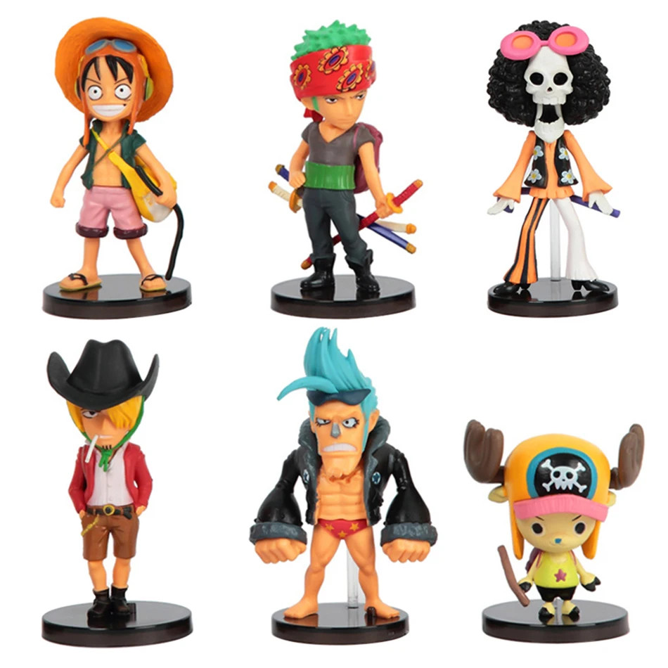 6Pcs One Piece Luffy Anime Action Figures PVC Model Collectible New Toys 6Pcs One Piece Luffy Anime Action Figures PVC Model Collectible New Toys