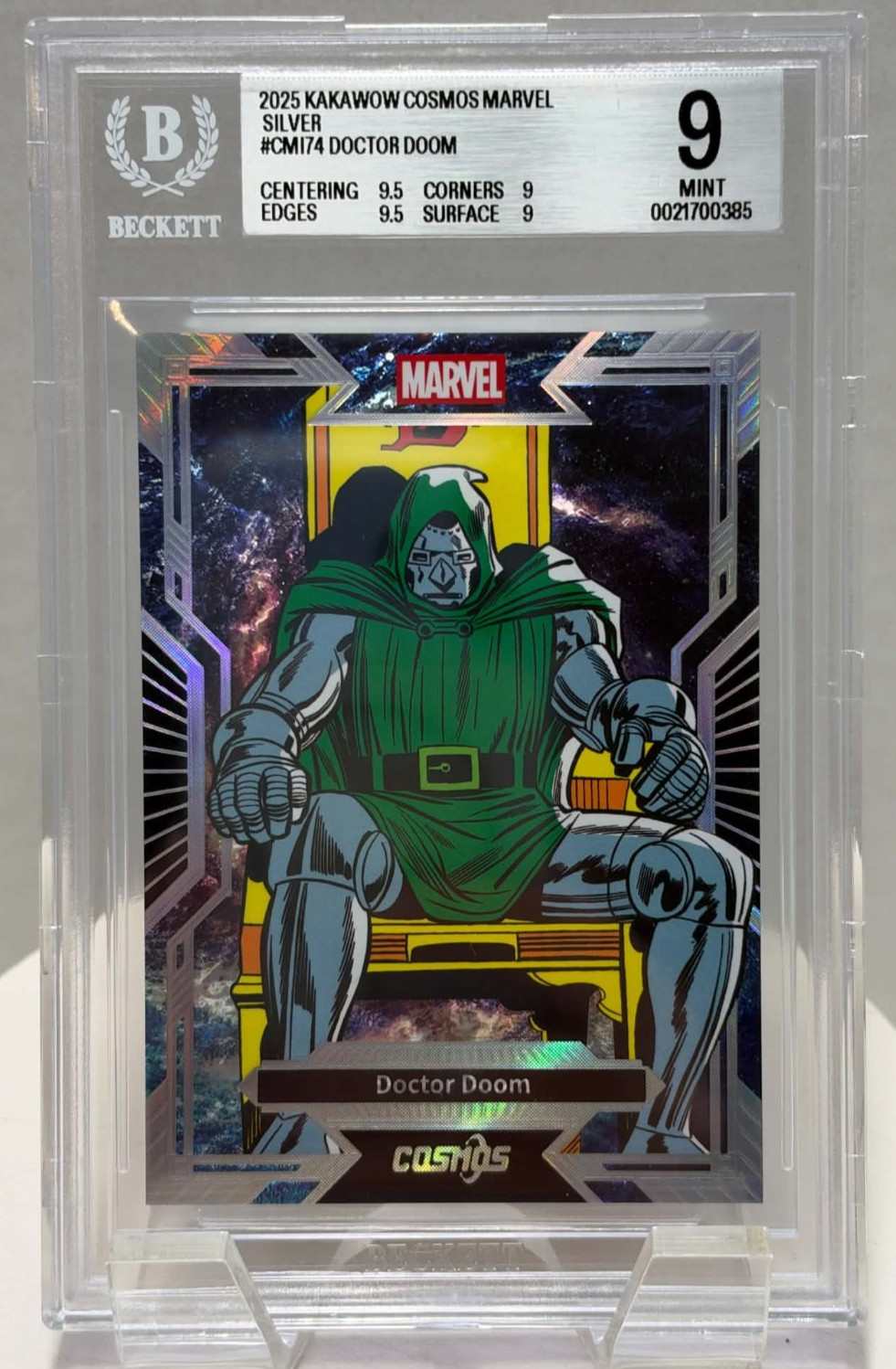 Doctor Doom Avengers Doomsday Marvel 2025 Kakawow Silver BGS 9 MINT Graded Card Doctor Doom Avengers Doomsday Marvel 2025 Kakawow Silver BGS 9 MINT Graded Card