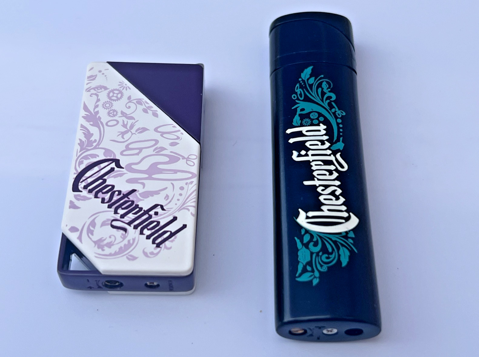 Vintage  Chesterfield Cigarette Lighters Set of 2 Rare NOS Original