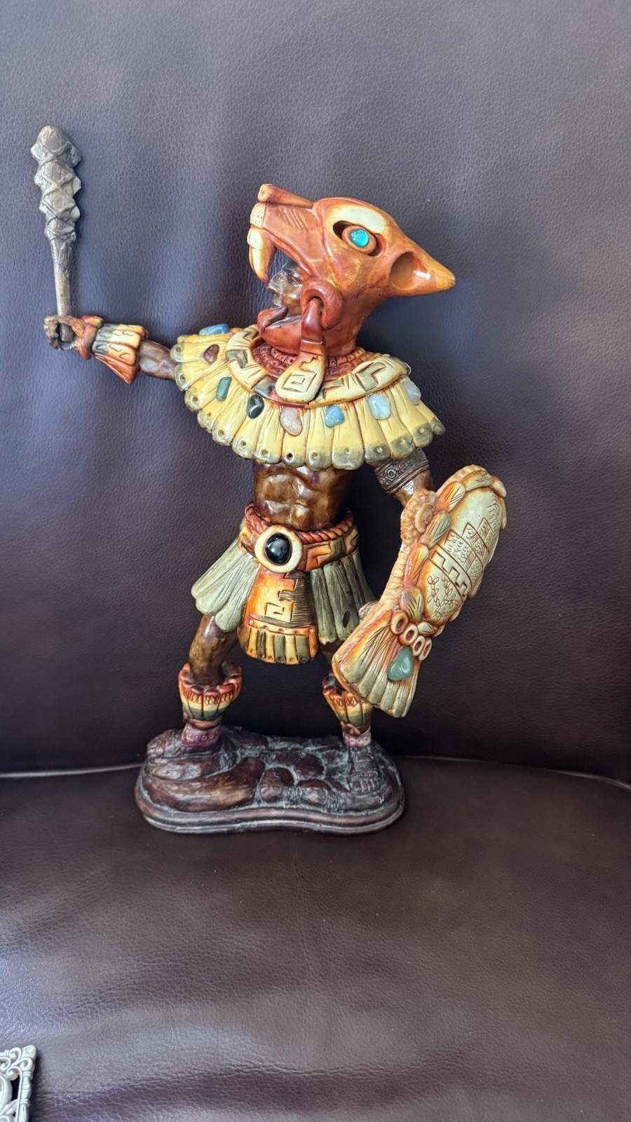 Aztec Jaguar Warrior statue 15 Inches Aztec Jaguar Warrior statue 15 Inches