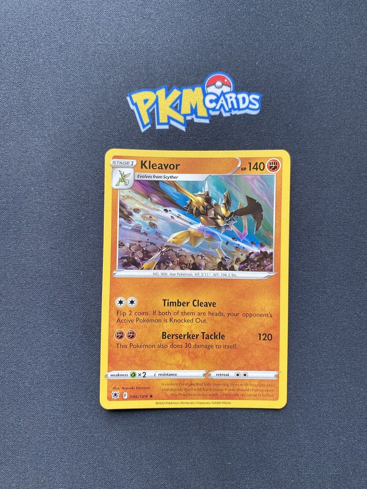 Pokémon TCG Kleavor Astral Radiance 086/189 Holo Rare LP.