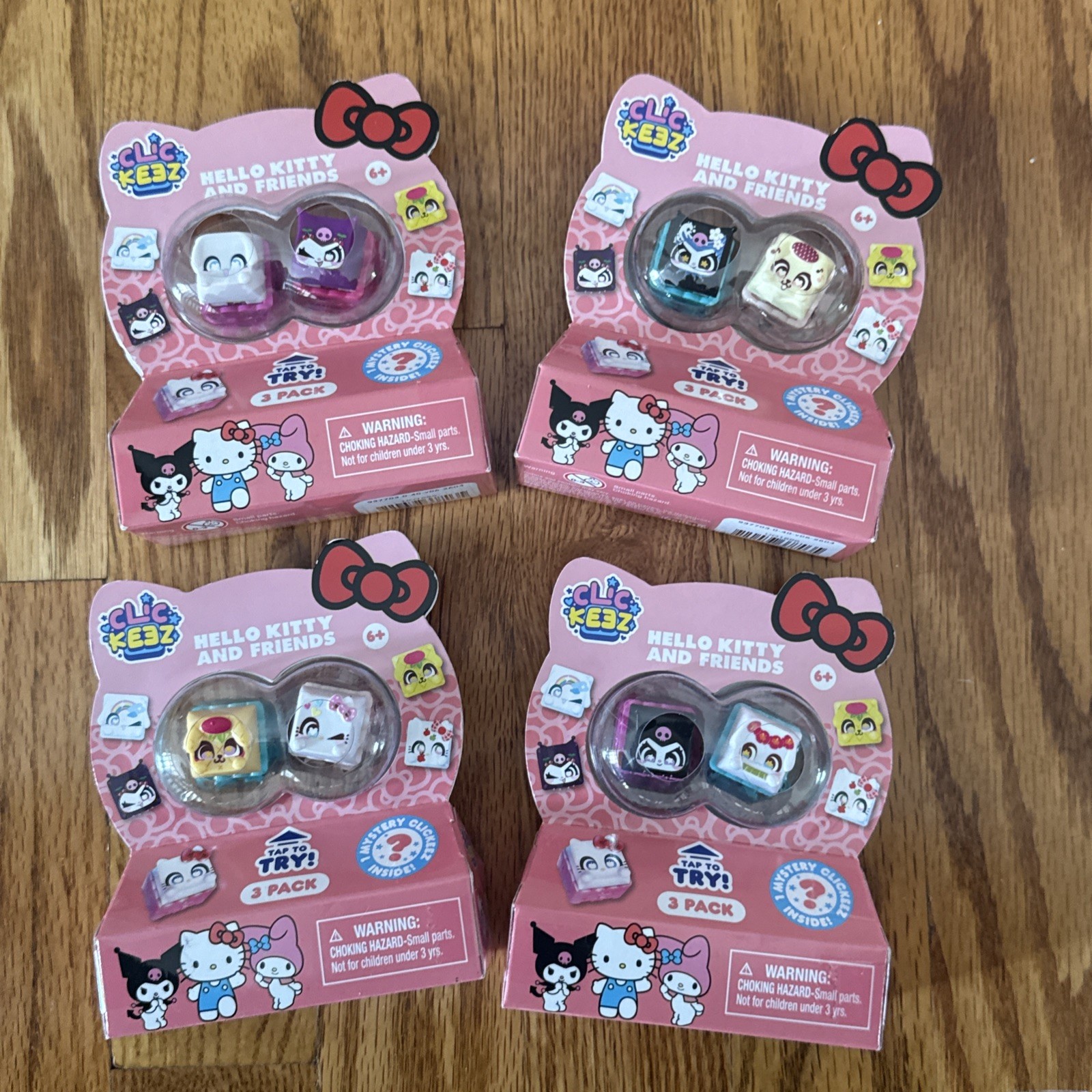 ClicKeez VIRAL Hello Kitty Collab 3 Pack Clicker Keys Mystery Blind Box LOT OF 4 ClicKeez VIRAL Hello Kitty Collab 3 Pack Clicker Keys Mystery Blind Box LOT OF 4