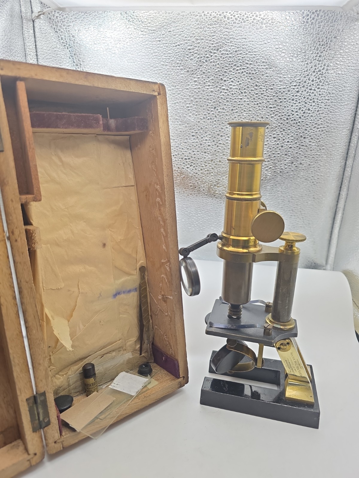 Maj. Walter Reed Surgeon U.S army medical museum Antique microscope 1899 Maj. Walter Reed Surgeon U.S army medical museum Antique microscope 1899