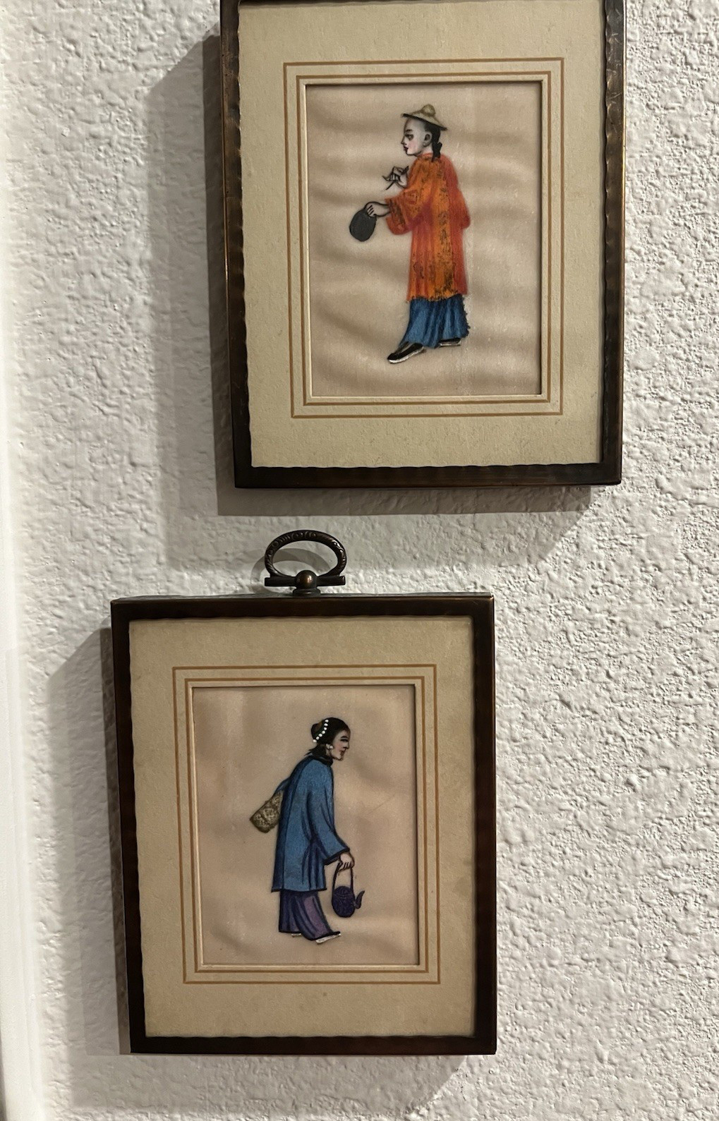 Vintage Chinese Rice Paper Painting Framed 5 x 4 Vintage Chinese Rice Paper Painting Framed 5 x 4
