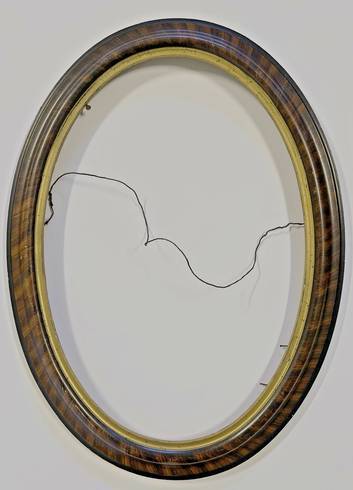 Antique Victorian Wood Oval Large 23\ Antique Victorian Wood Oval Large 23\