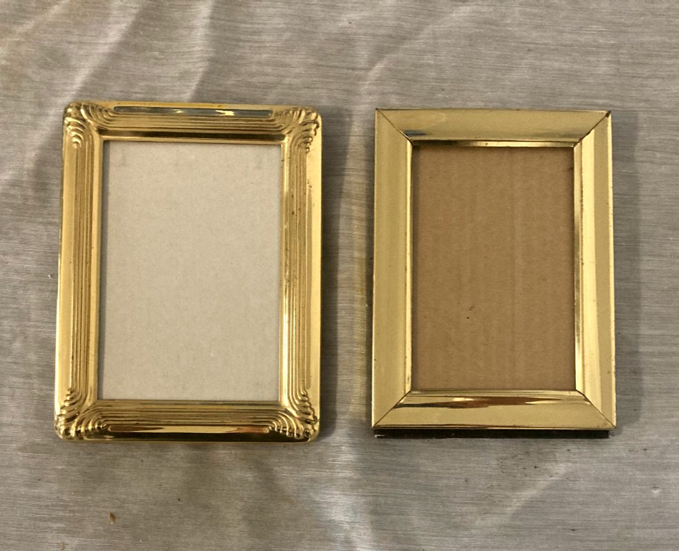 2 Vintage Ornate Brass Metal 3.5x5 2 Vintage Ornate Brass Metal 3.5x5
