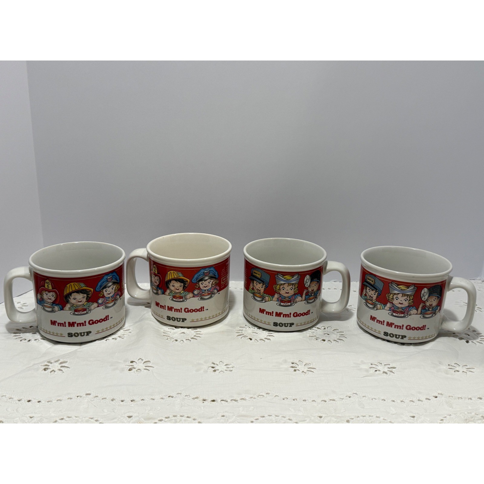 Vintage 1993 Campbells Soup Mugs Set of 4 West Wood Ceramic Campbells Kids Mugs Vintage 1993 Campbells Soup Mugs Set of 4 West Wood Ceramic Campbells Kids Mugs