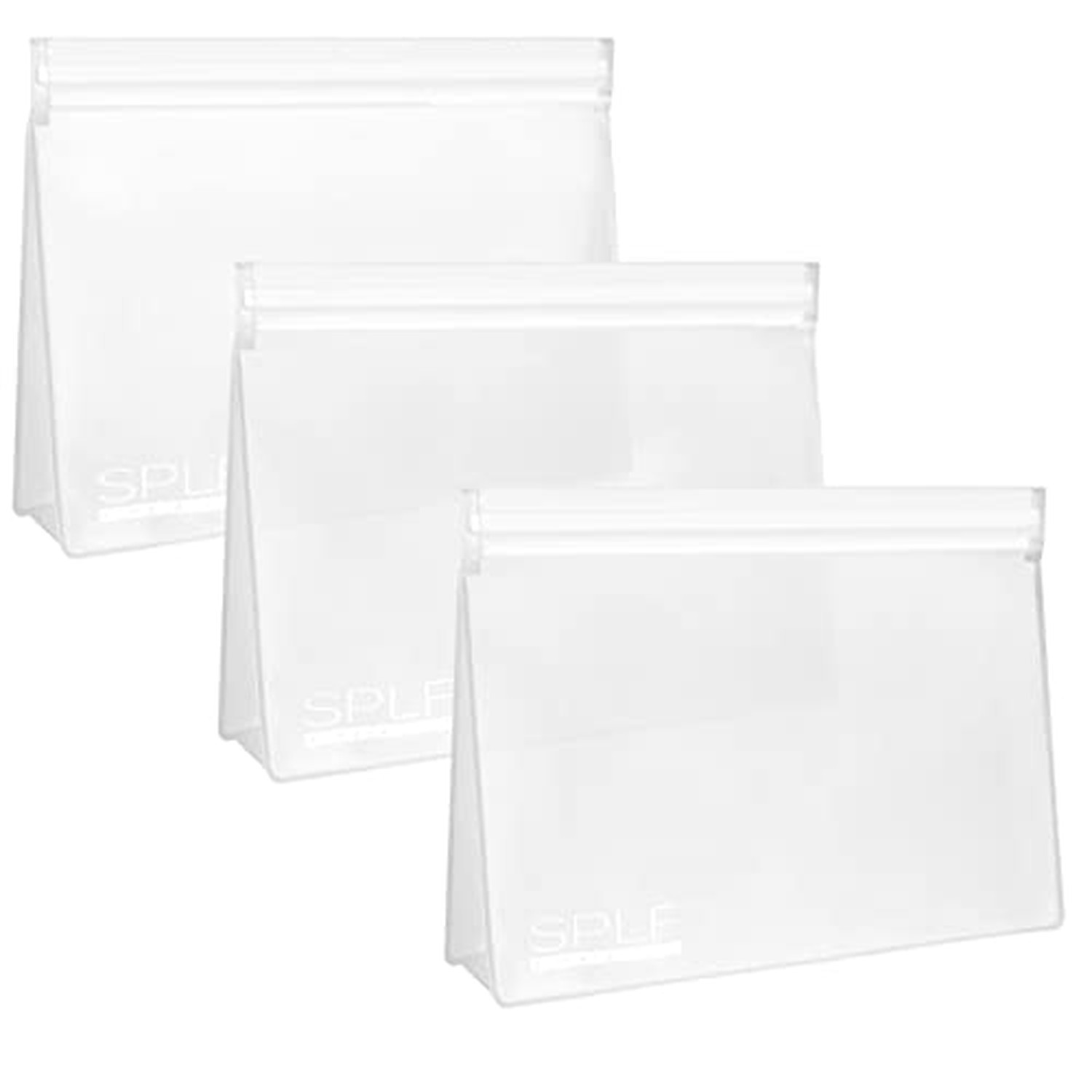 SPLF 3 Pack Leakproof Clear Toiletry bags, TSA Approved Quart Zipper Bags White SPLF 3 Pack Leakproof Clear Toiletry bags, TSA Approved Quart Zipper Bags White