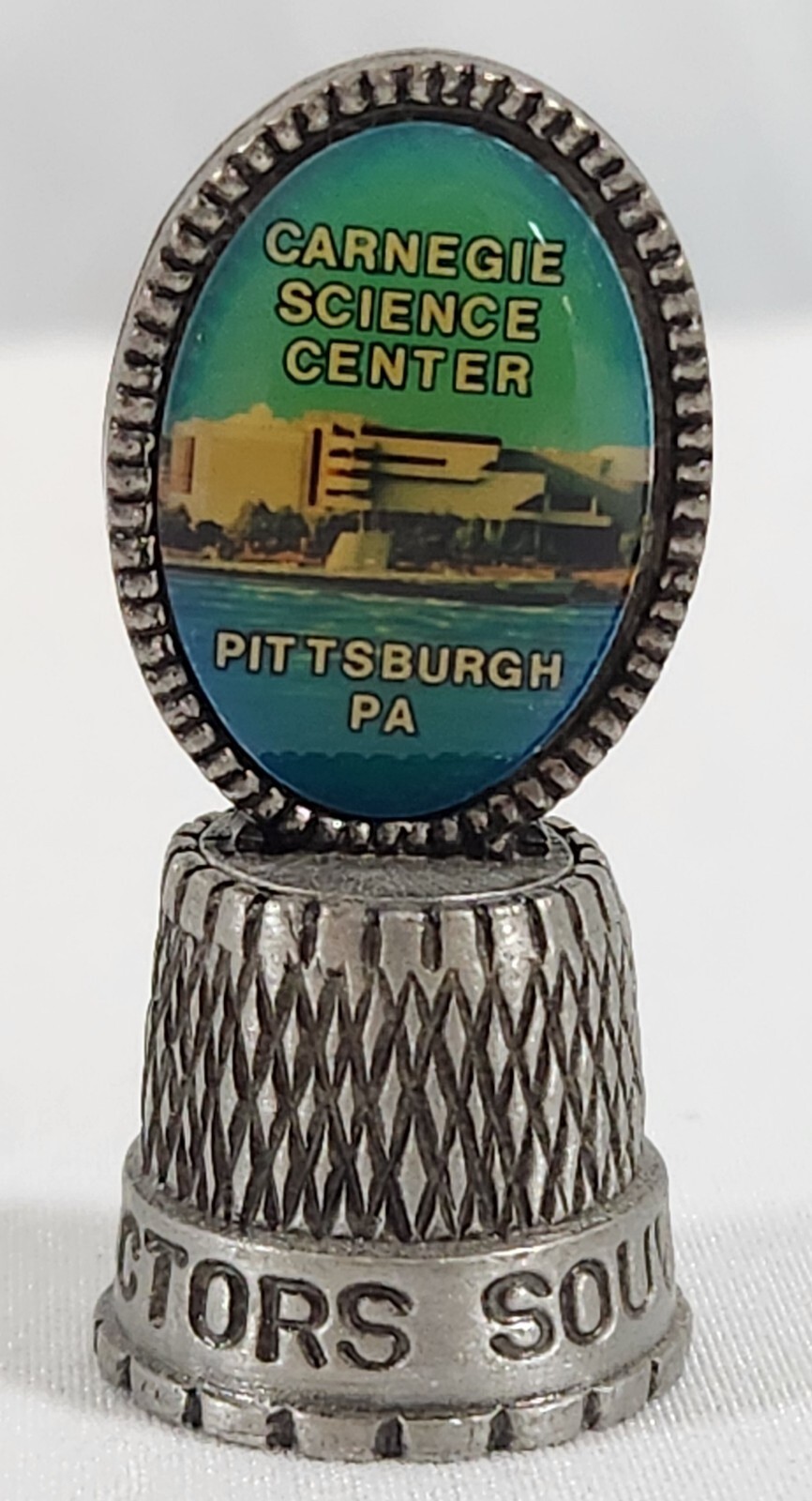 VTG Pewter Carnegie Science Center Pittsburgh PA Collector\'s Souvenir Thimble VTG Pewter Carnegie Science Center Pittsburgh PA Collector\'s Souvenir Thimble