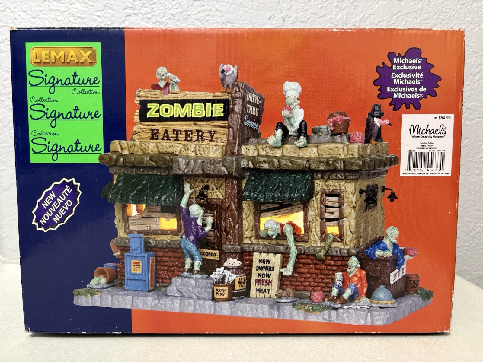 NEW Lemax Spooky Town Zombie Eatery 45673 Lighted Halloween Building 2014 NEW Lemax Spooky Town Zombie Eatery 45673 Lighted Halloween Building 2014