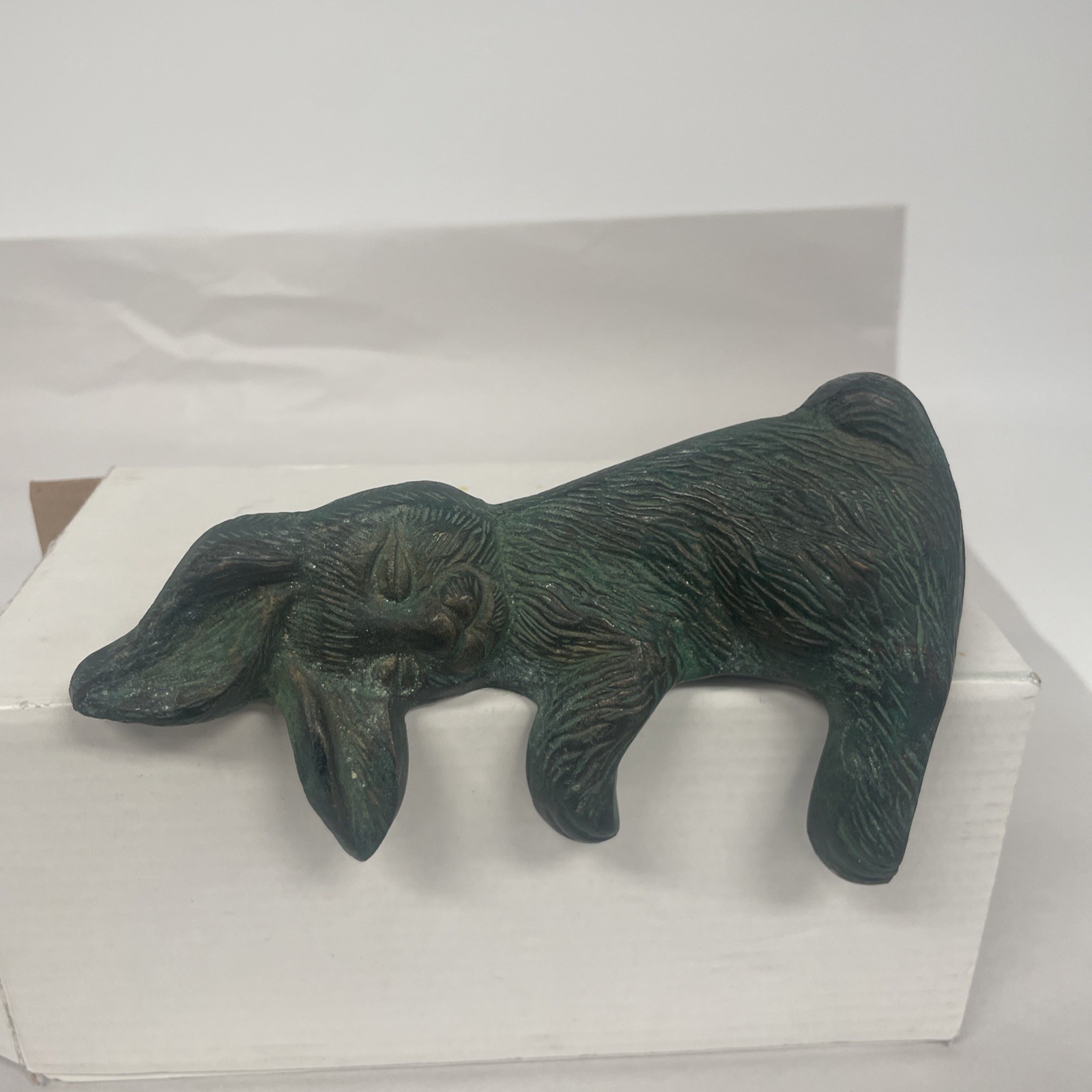 Vintage Solid Brass - Sleeping Bunny Rabbit Shelf Book Sitter Figurine Vintage Solid Brass - Sleeping Bunny Rabbit Shelf Book Sitter Figurine