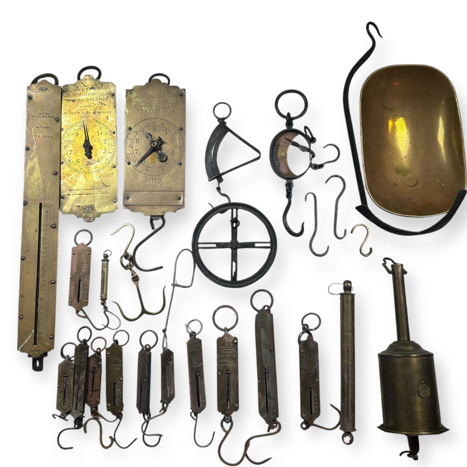 Rare Antique Spring Balance Collection - Salter's Chatillon's & More  -Read