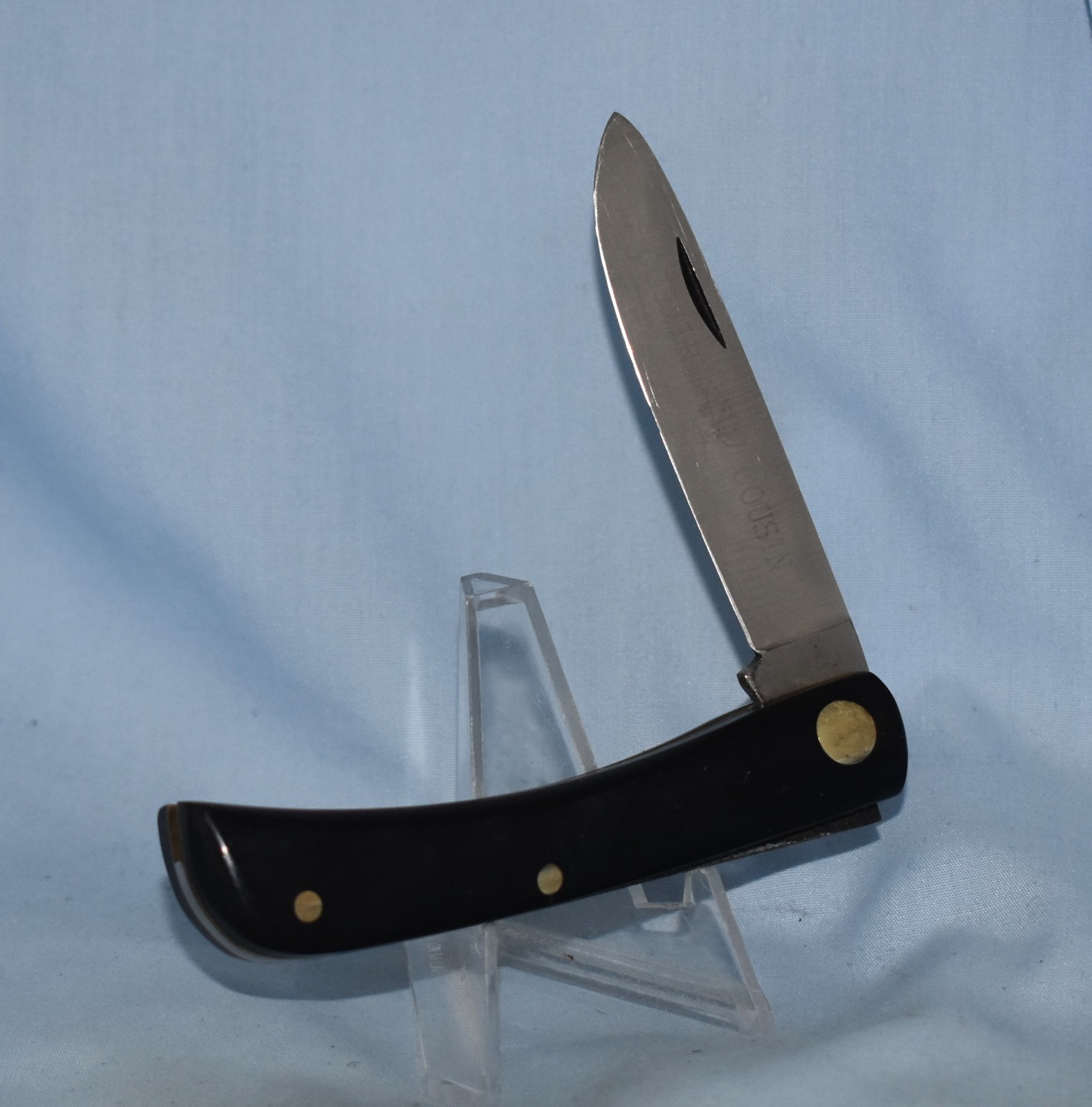 RARE VINTAGE QUEEN STEEL #70 BLACK SODBUSTER KNIFE RARE VINTAGE QUEEN STEEL #70 BLACK SODBUSTER KNIFE