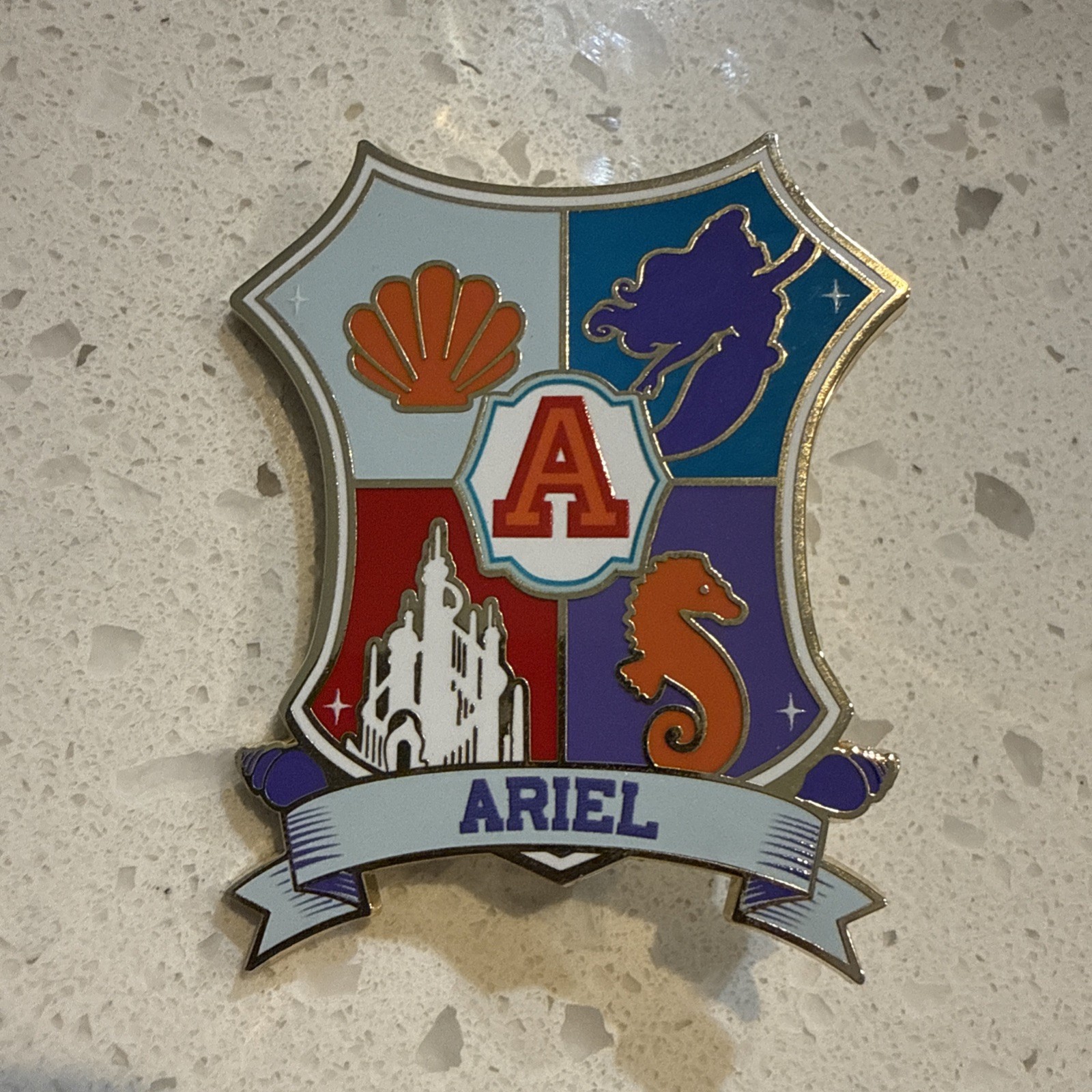 PALM-Disney The Little Mermaid Ariel Crest Pin PALM-Disney The Little Mermaid Ariel Crest Pin