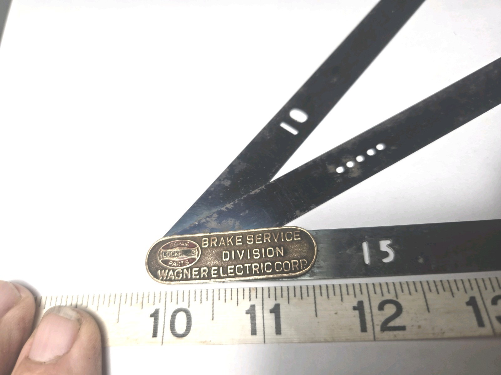 Vtg 1940's Lockheed Wagner Electric Brake Service Division feeler Gauge Tool Vtg 1940's Lockheed Wagner Electric Brake Service Division feeler Gauge Tool