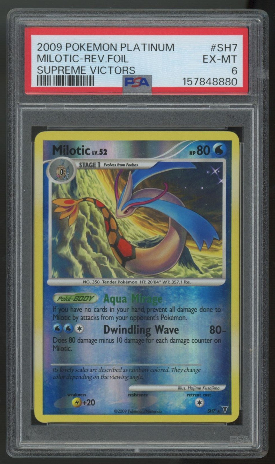 2009 Pokemon Milotic Platinum Shiny Reverse Holo #SH7 PSA 6 2009 Pokemon Milotic Platinum Shiny Reverse Holo #SH7 PSA 6