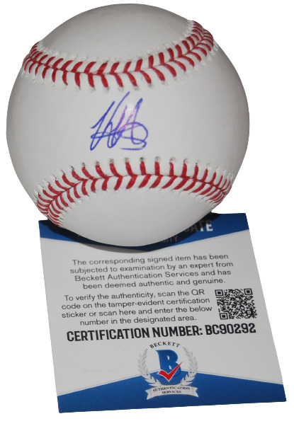 KEVIN ALCANTARA signed (CHICAGO CUBS) autograph OML baseball BECKETT BAS BC90292