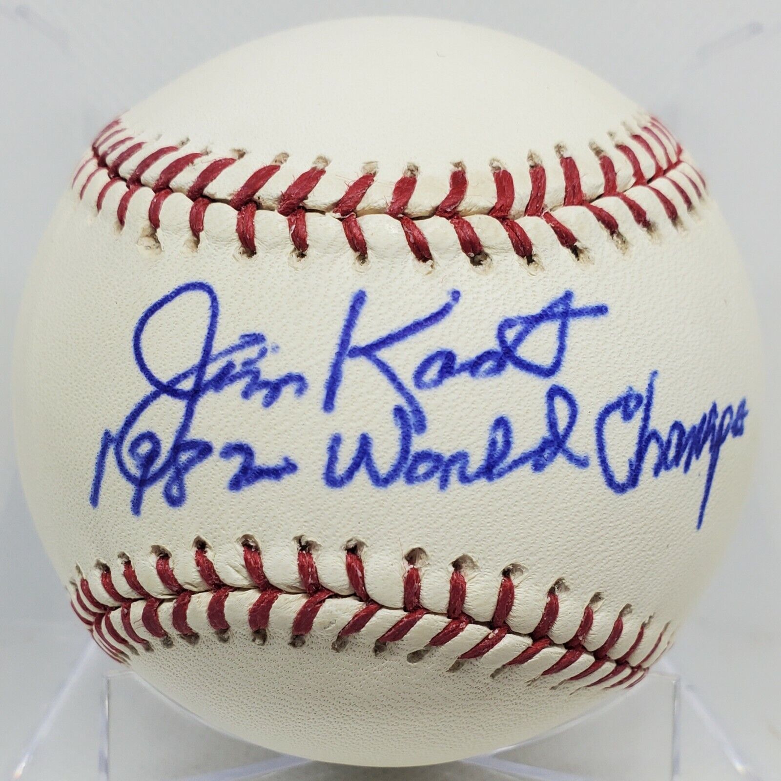 Jim Kaat 1982 St Louis Cardinals World Champs Autographed OML Baseball COA