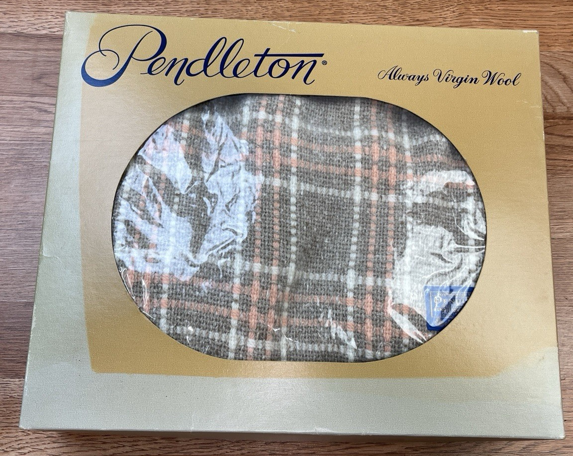 Vintage Pendleton Virgin Wool Occassional Throw Blanket 68\ Vintage Pendleton Virgin Wool Occassional Throw Blanket 68\