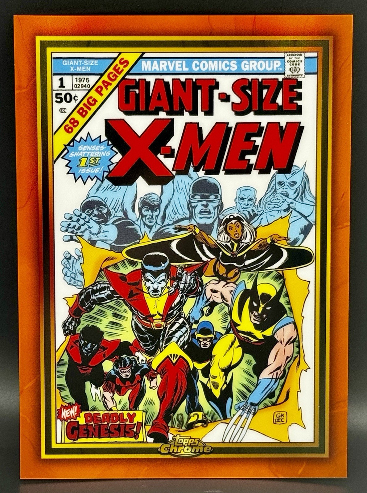 2024 TOPPS CHROME MARVEL GIANT-SIZE X-MEN 50TH #1 ORANGE REFRACTOR /25 #MGG4 2024 TOPPS CHROME MARVEL GIANT-SIZE X-MEN 50TH #1 ORANGE REFRACTOR /25 #MGG4