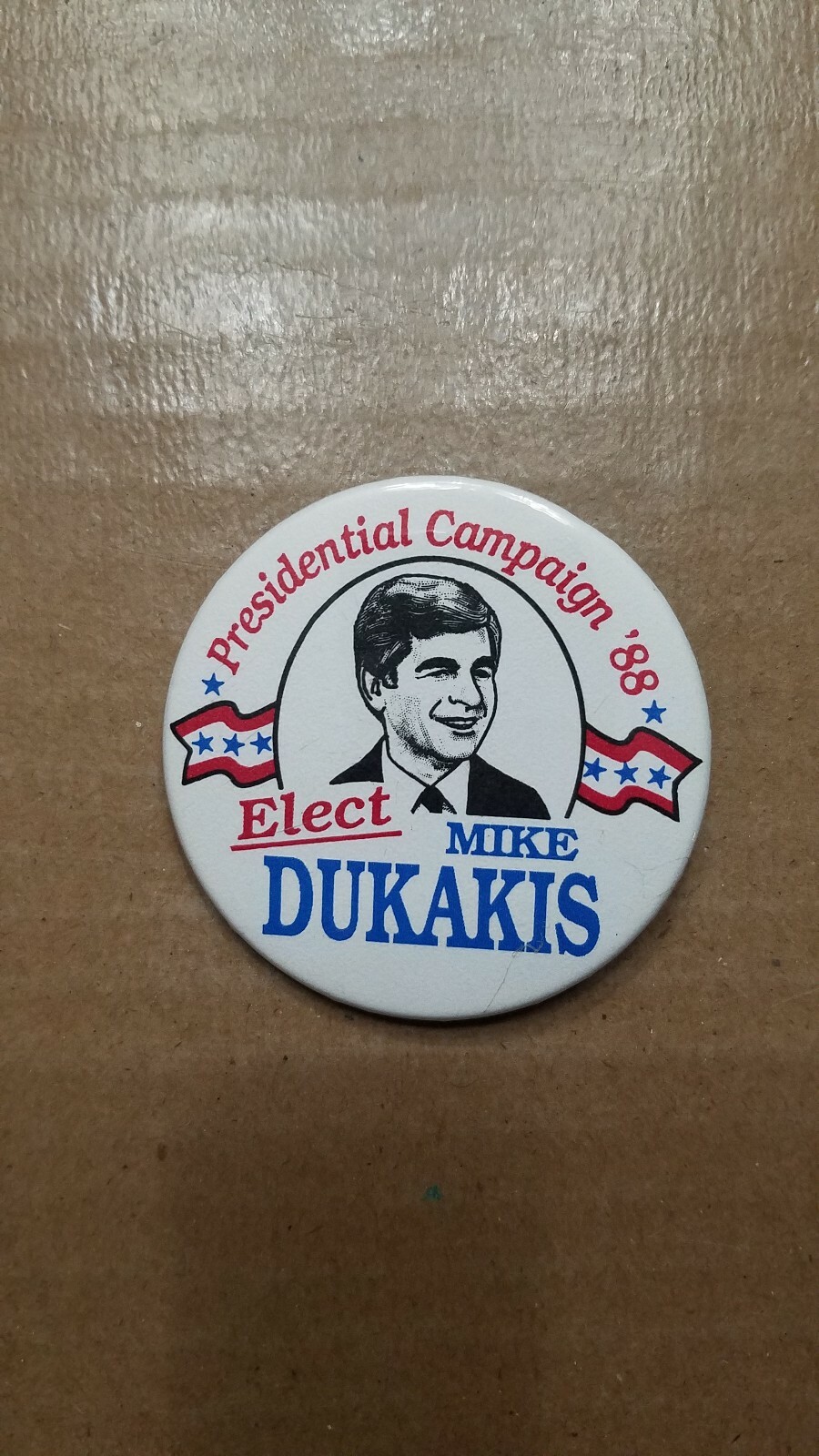 Michael Mike Dukakis 1988 Presidential Campaign pin button Michael Mike Dukakis 1988 Presidential Campaign pin button