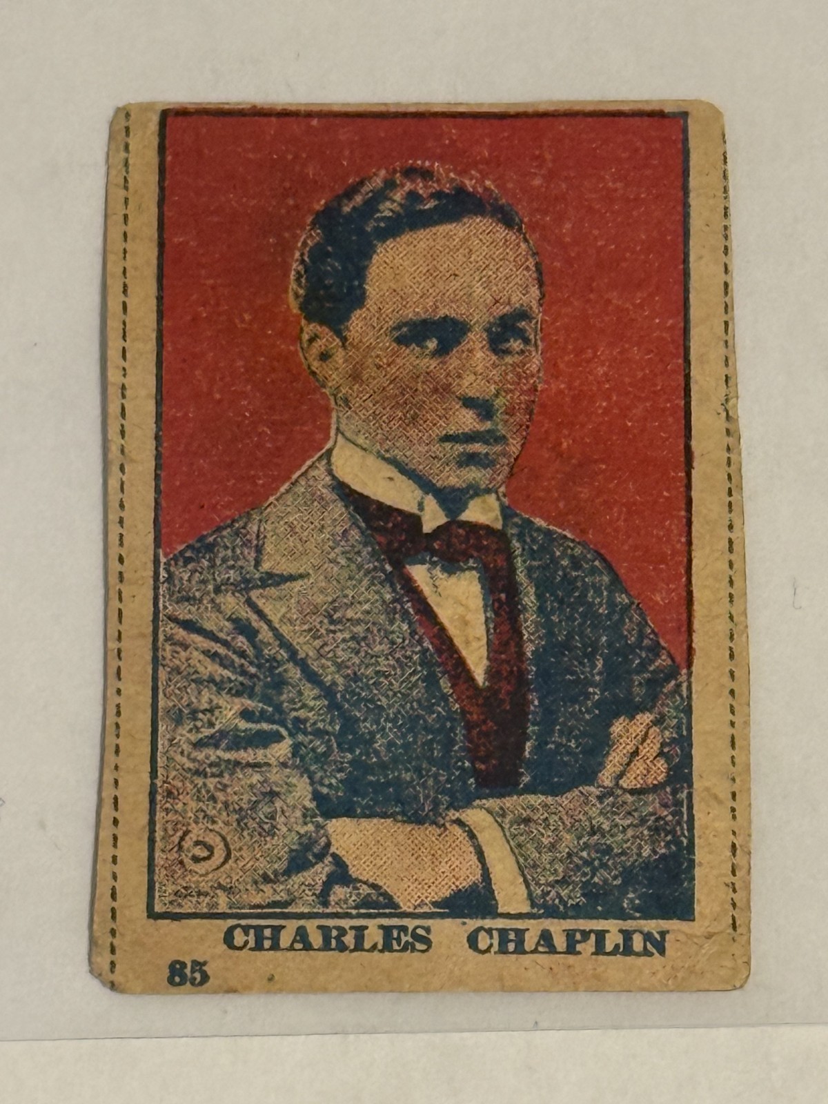 1919 Anonymous Strip Card (W-UNC) #85 Charles (Charlie) Chaplin (hand cut) *RARE