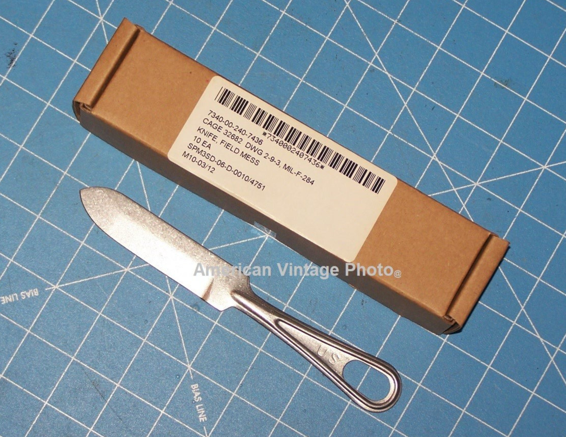 Mess Knife 1 Military Stainless Eating Utensil Silverware Army USMC w P38 Opener