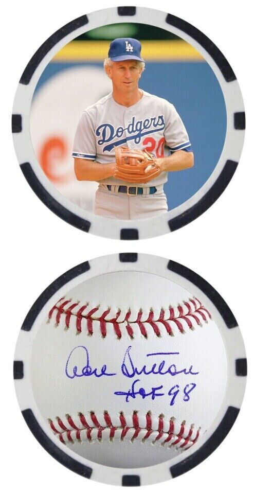 DON SUTTON - LOS ANGELES DODGERS - POKER CHIP ***SIGNED****