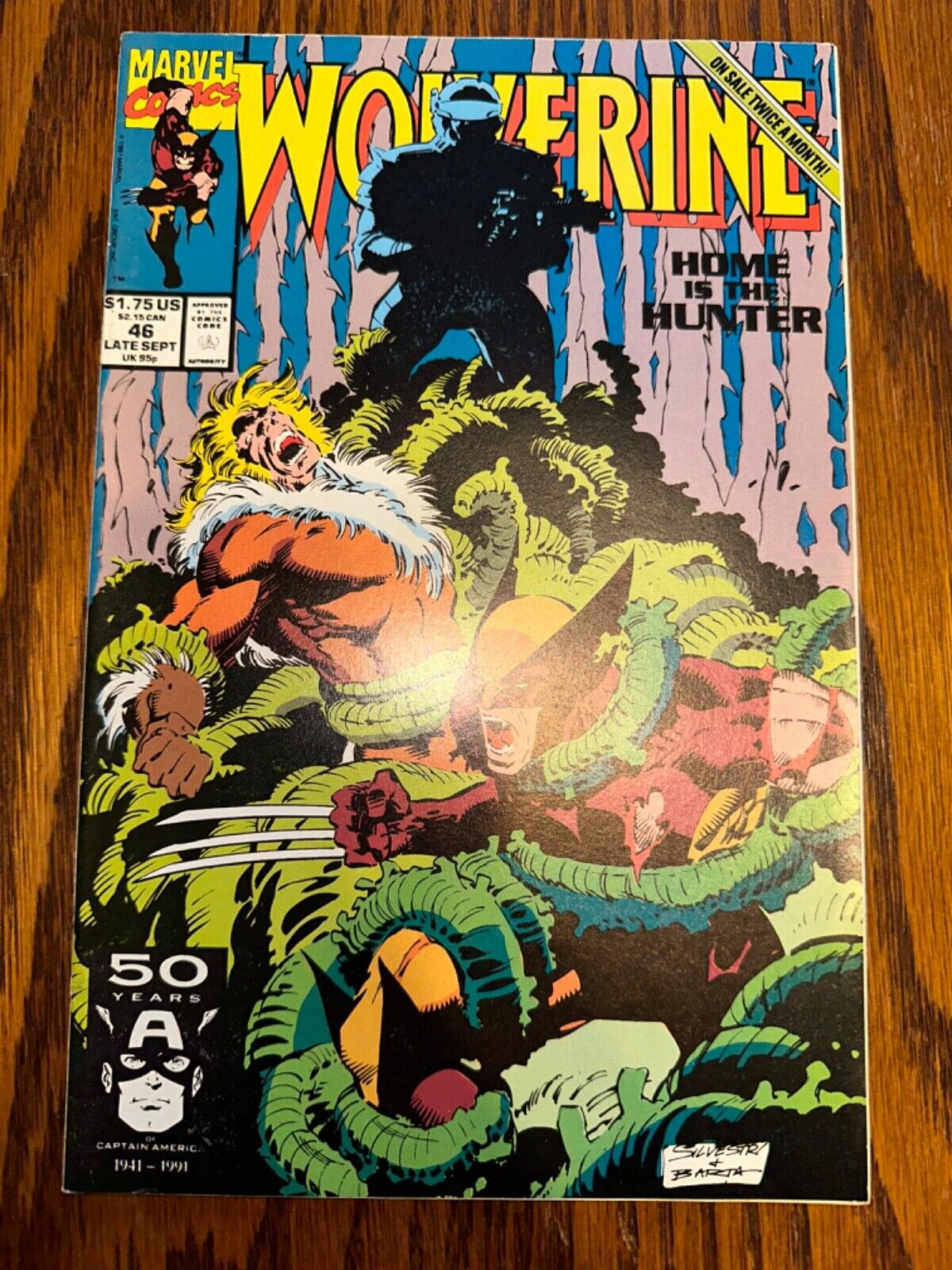 Wolverine Vol 2 #46 Cover A Marc Silvestri Sabretooth & Lady Deathstrike 1991