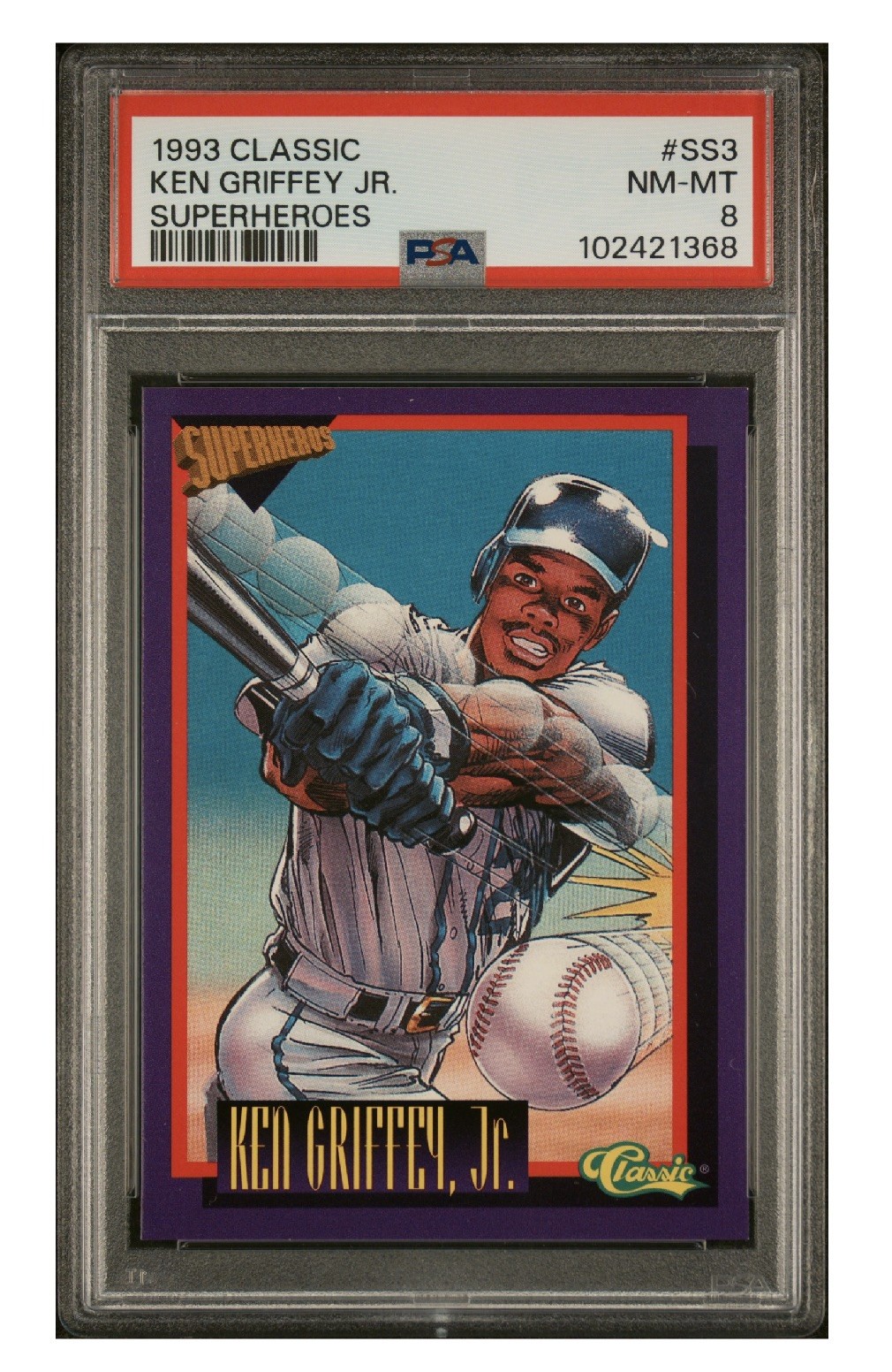 1993 CLASSIC SUPERHEROS #SS3 KEN GRIFFEY JR. PSA 8 - LOW POP 1993 CLASSIC SUPERHEROS #SS3 KEN GRIFFEY JR. PSA 8 - LOW POP