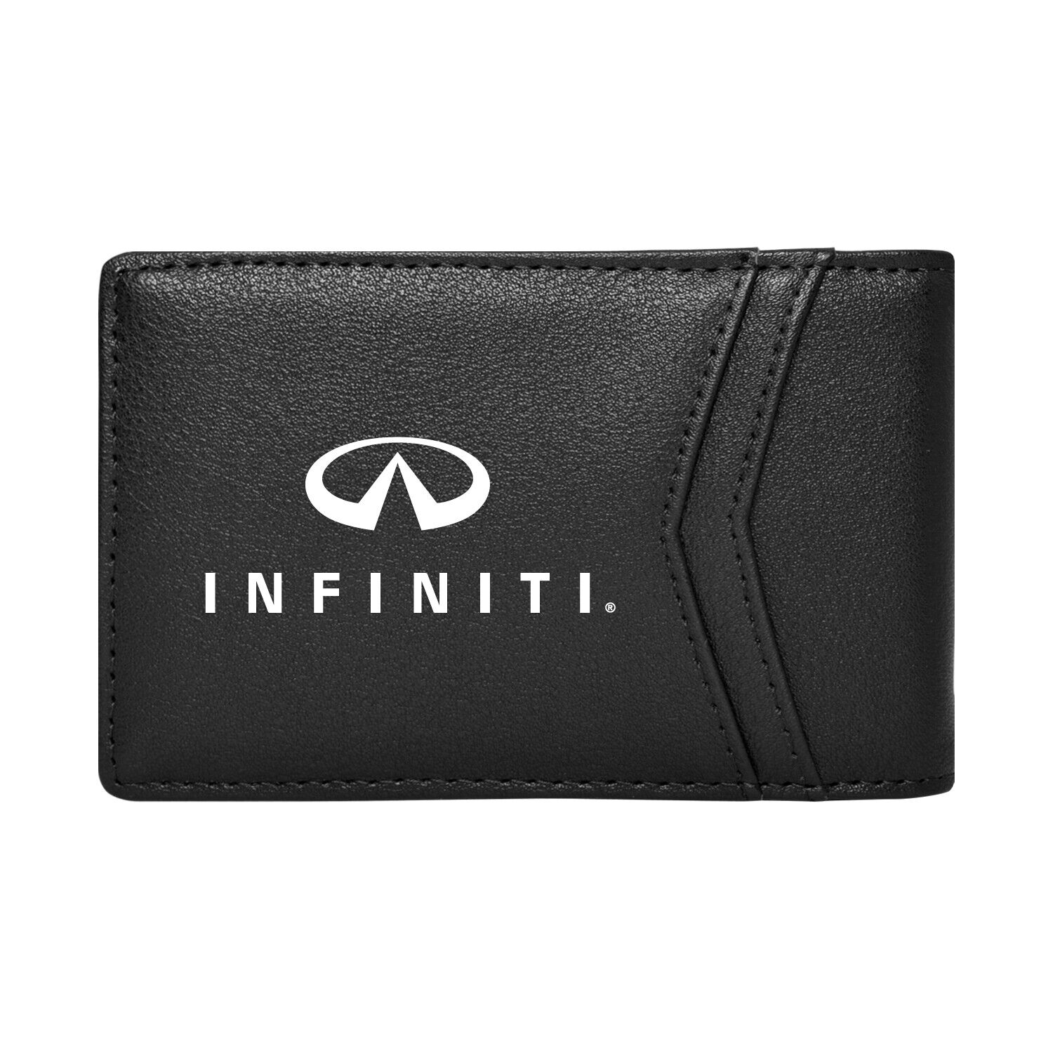INFINITI Black PU Leather Slim RFID Resistant Bi-fold Men Wallet