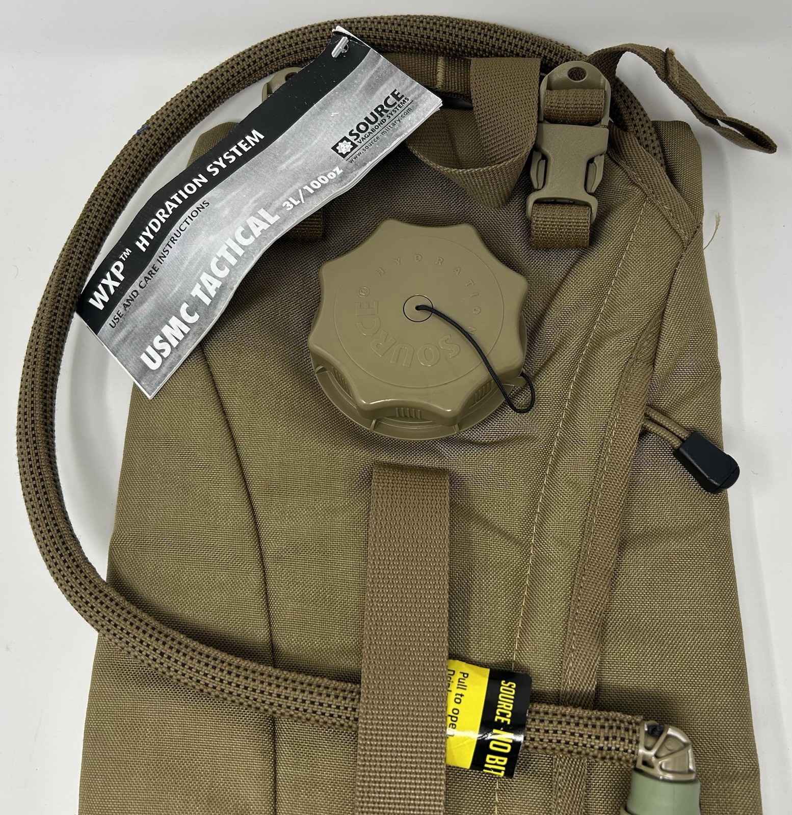 USMC Tactical Source WXP Hydration System Pack 3L 100oz Khaki NWT G29 USMC Tactical Source WXP Hydration System Pack 3L 100oz Khaki NWT G29