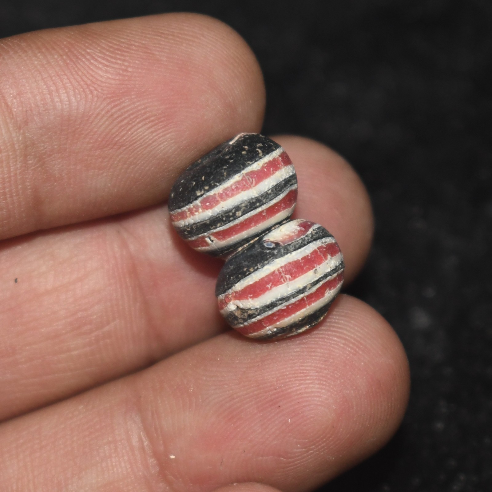 Rare Ancient Roman Mosaic Gabri Glass Bead with very Rare Pattern