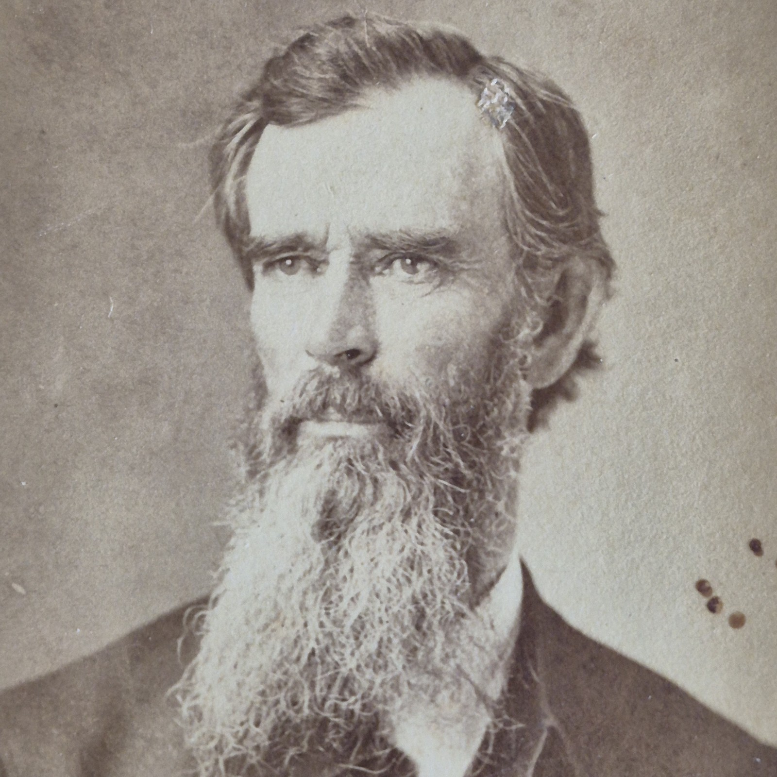 Antique CDV 1870s Portrait Photo Clergyman Rev. H. H. Morgan Plainwell Michigan